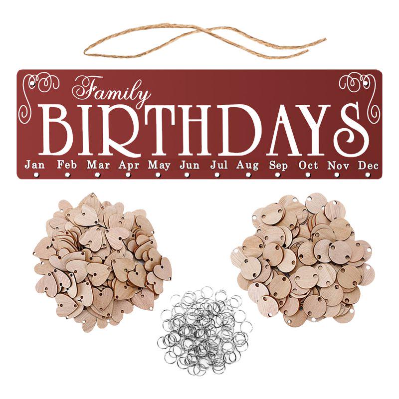 

Birthday Gifts Family Birthday Board Reminder Wall Wooden Calendar Listing Home Decoration