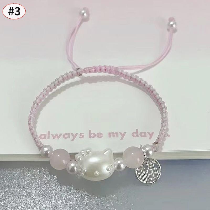 Adorable Hello Kitty Hanging Pendant Animation Design Animation Necklace/Bracelet/Ring Jewelry Accessoriess Festival Presents for Women Girls
