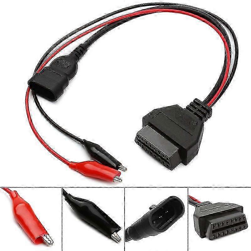 For Fiat 3 Pin Alfa Lancia To 16 Pin OBDII OBD2 obd-II Connector Adapter Auto Car Cable Obd for Fiat 3pin Diagnostic Cable 2025