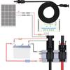 Ansxiy 20 Feet 10AWG Solar Extension Cable with Female and Male Weatherproof Connectors, Solar Panel Cable Wire Adapter Kit Tool (20FT Red + 20FT