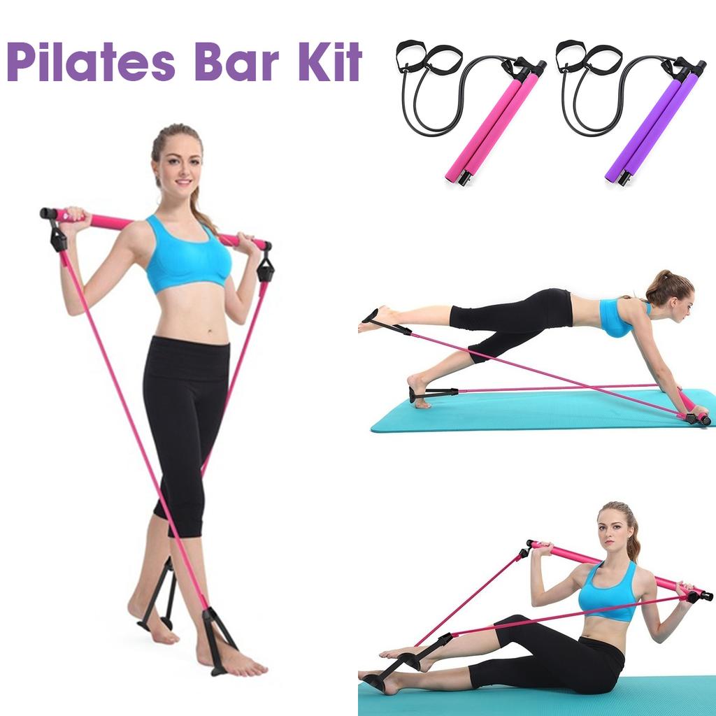 Barre de Pilates avec bandes de résistance, bandes de fitness, bande de résistance