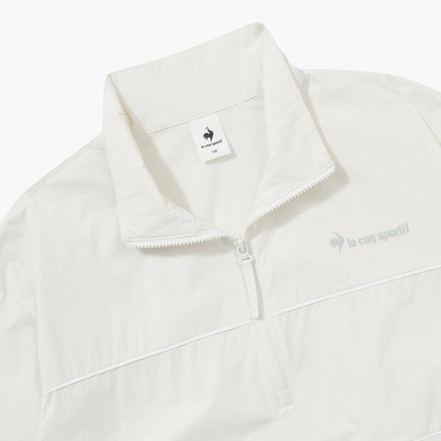 Lecoq Thinflex Stand Neck Short Sleeve Anorak Jacket - Ivory (Qq223Ljk52) (B Type)
