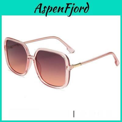 Fashion Oversized Uv400 Sun Glasses With Gradient Ocean Lenses For Women And Travelers