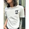Hysteric Glamour 90s Retro Style Charcoal Reprint T-shirt Men Women Oversized Cotton Short Sleeve Streetwear Y2k High Quality Female Male Clothing