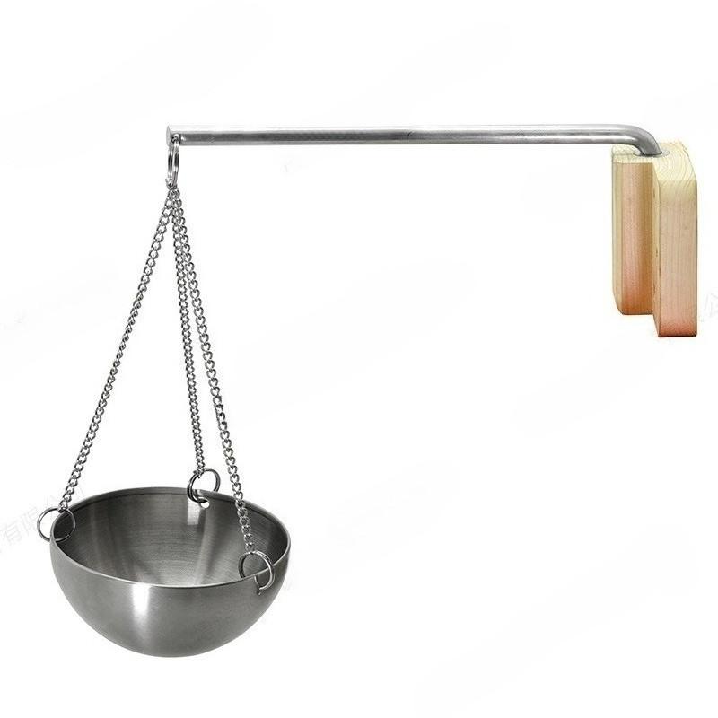 Sauna Room Stainless Steel Essential Oil Bowl Round 12CM Aromatherapy Bowl Sweat Steaming Room Accessories