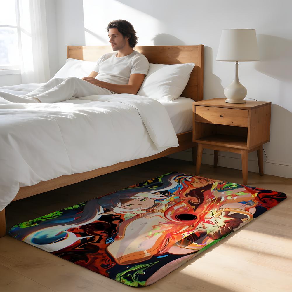 Floor Mat Soft Flannel Rug Non Slip Absorbent Mat for Bathroom Bedroom Home Decor Anime F Friend Hot Cute
