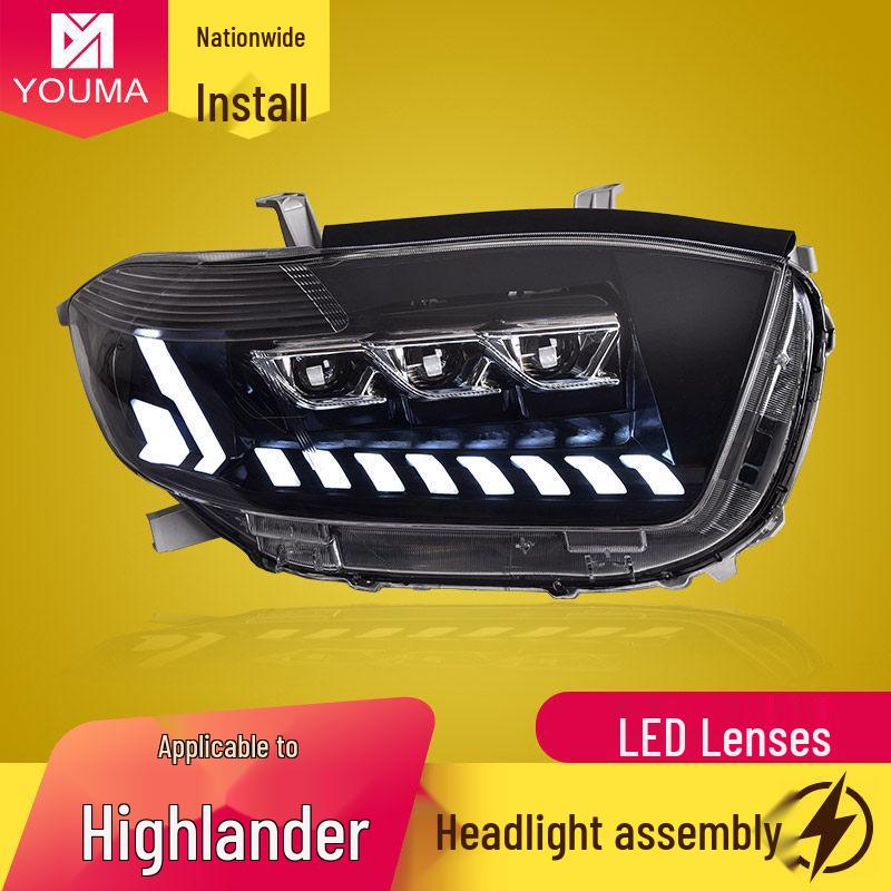 LED Lens Headlights with Dynamic DRL & Flowing Turn Signals for Toyota Highlander