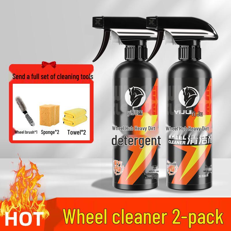 Wheel & Tire Rust Remover Spray - Cleans Car Rims, Eliminates Iron Powder, Safe for Aluminum Alloy