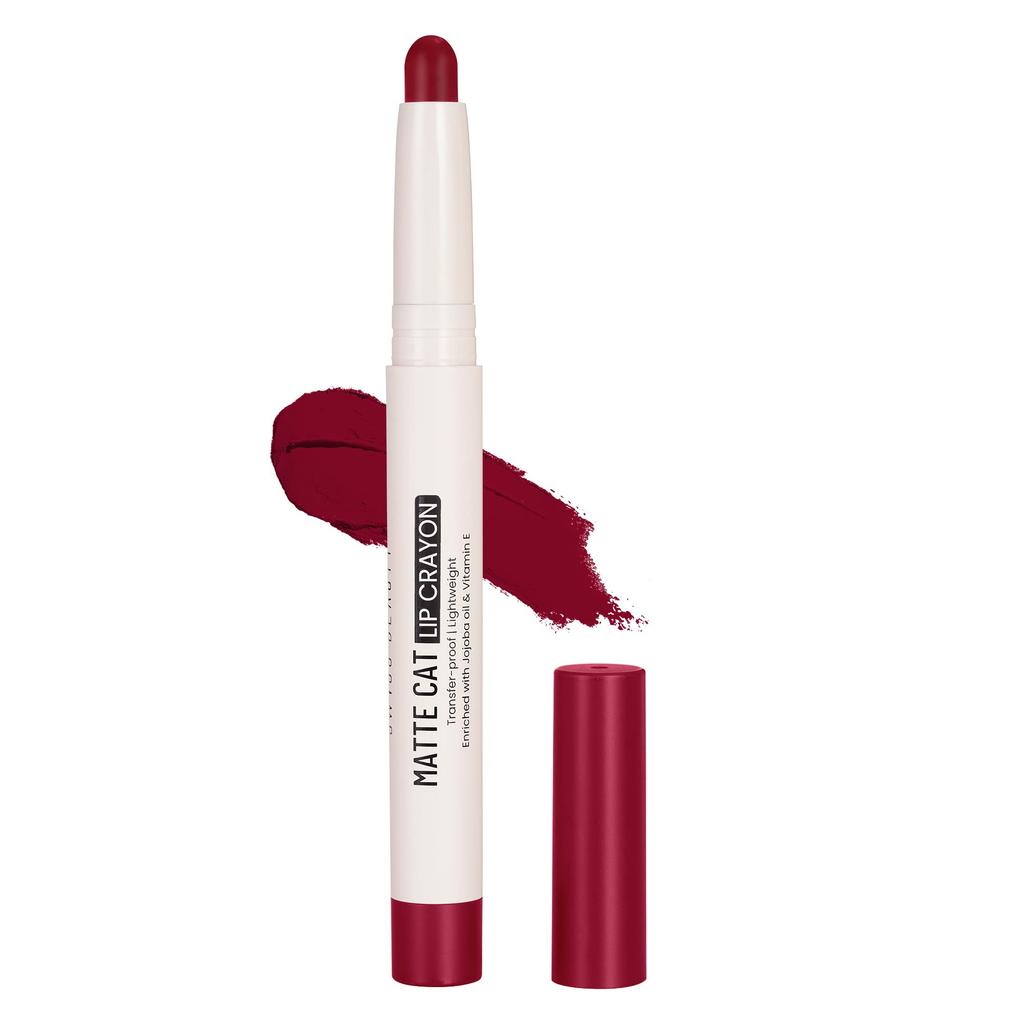 Swiss Beauty Non-Transfer Matte Cat Lip Crayon | Water-Resistant | Long-Lasting 8 Hours Stay | Retractable Lip Crayon | Shade - Persian, 1.5g |