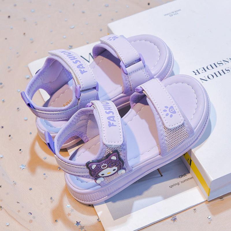 2026 Spring/Summer Girls' Non-slip Velcro Princess Sandals