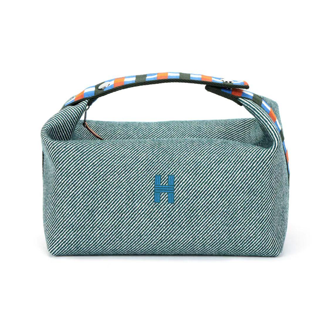 

Hermes Bride-A-Brac Metallic Palladium Coated Wool Toiletry Bag Large Women Toiletry Bag Deep-Green H103803M03 Dark Green