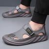 Baotou Sandals Men's Summer New One-pedal Soft-soled Casual Beach Shoes Lightweight Fashion Mesh Breathable Hole Shoes