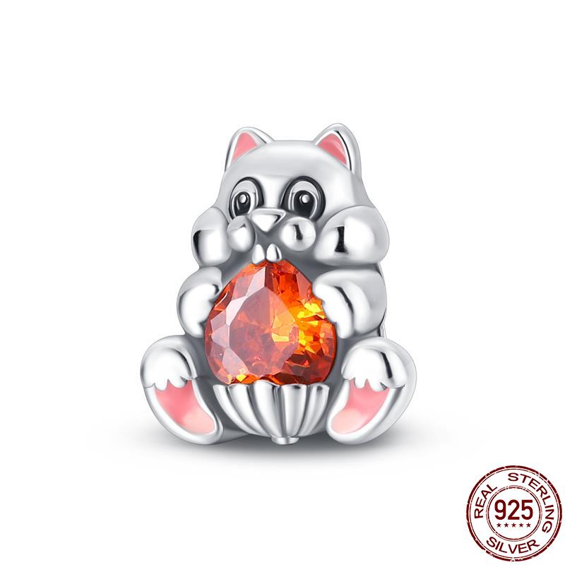 Cute Animals Beads Charms Fit Original 3Mm Bracelet Dog Cat Owl Rabbit Diy Jewelry Making Animals Protection