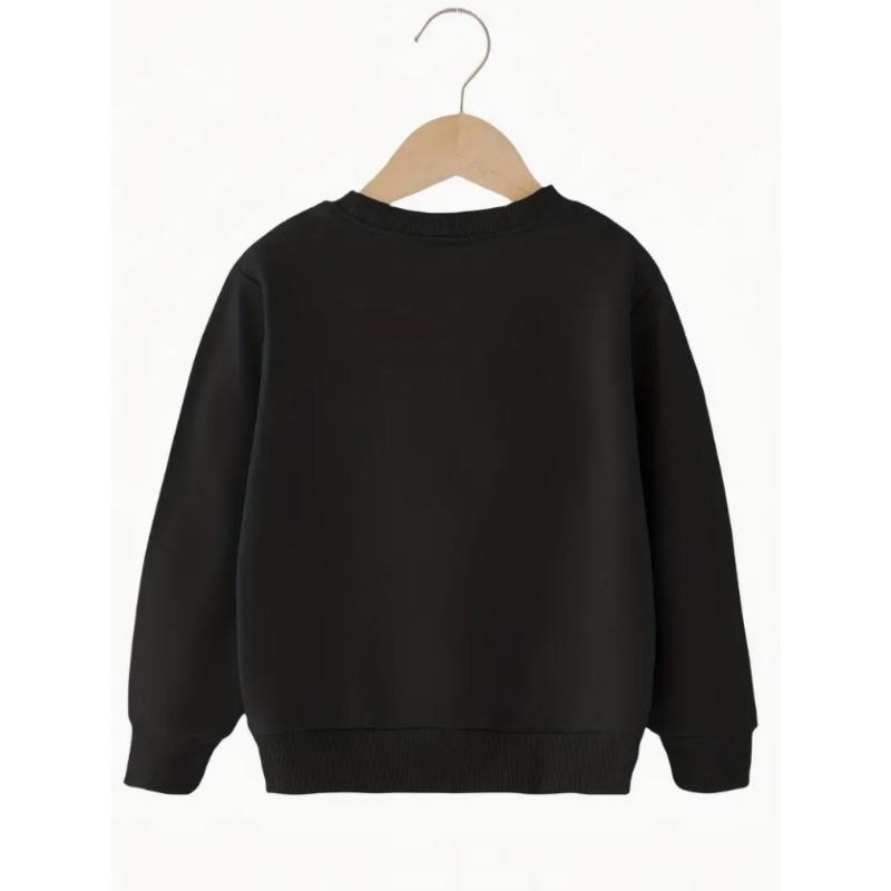 European sizes New Comfortable Kids' Round Neck Sweatshirt, Casual, Trendy And Fashionable Christmas Print Top