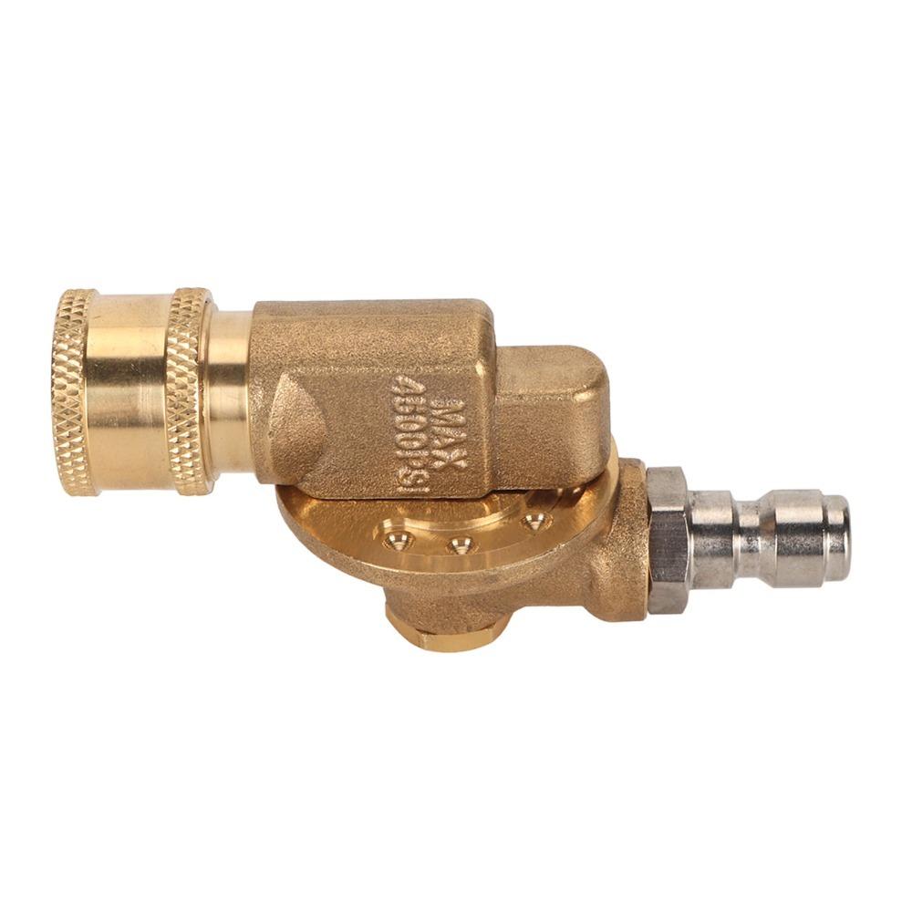 4500psi Pressure Washer Pivoting Coupler 4500 PSI 5 Angles 180 Degree Quick Connecting Pivoting Coupler 7 Angles 240 Degree