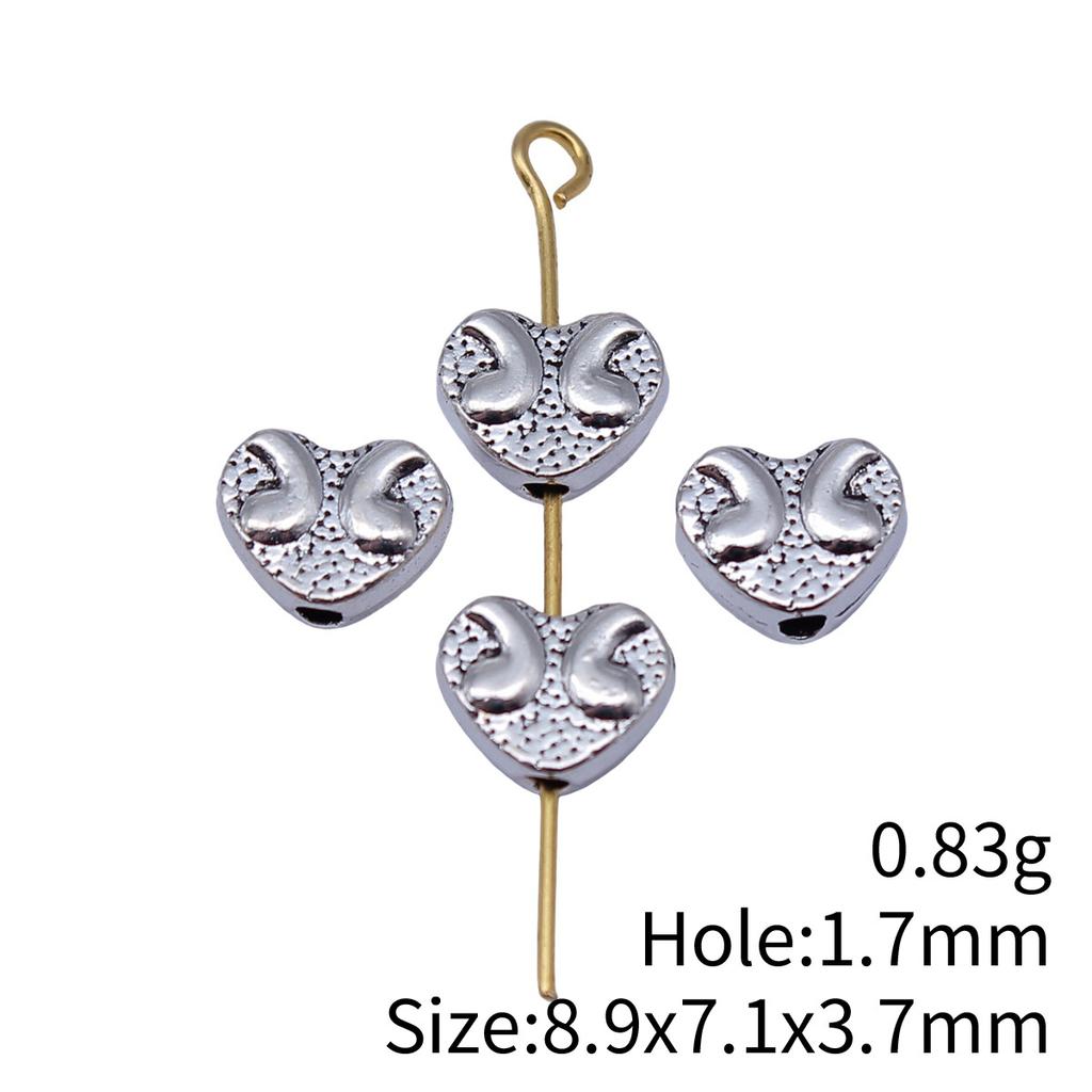 Heart Loose Beads For Valentine Bracelet Necklace DIY Vintage Jewelry Making Supplies For Charm