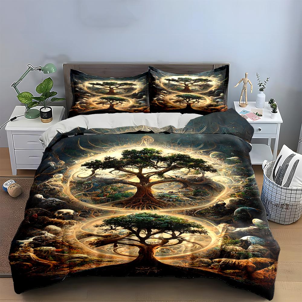Magical Tree of Life Bedding Set Bedding set (1 duvet cover, 2 pillowcases, duvet not included)