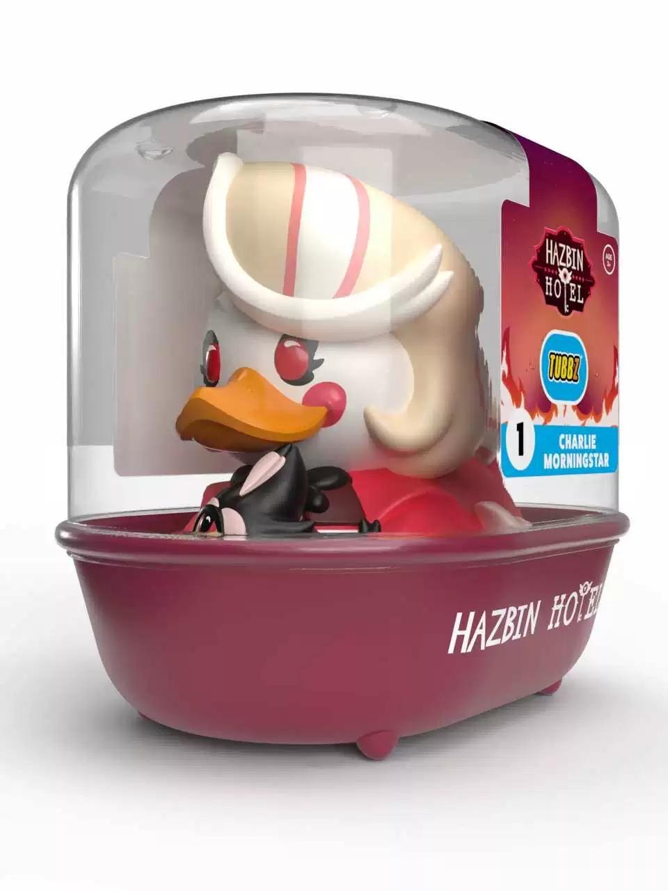 

In Stock Duck Hell Inn Charlie Tubbz Hazbin Hotel Alastor Charlie Cute Trendy Anime Action Figure Model Ornaments Christmas Gift