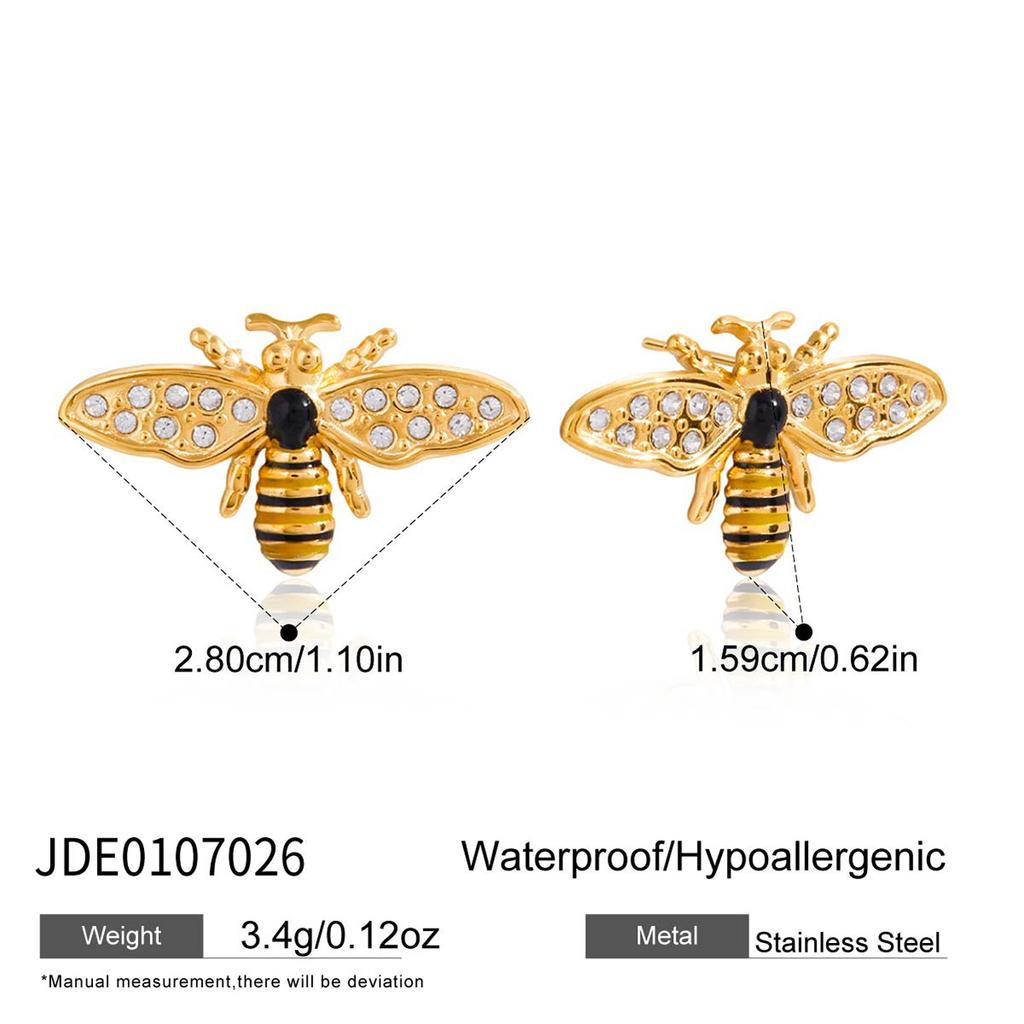 JYL TS Bracelet Earrings Bee Design Brings Industry & Blessings
