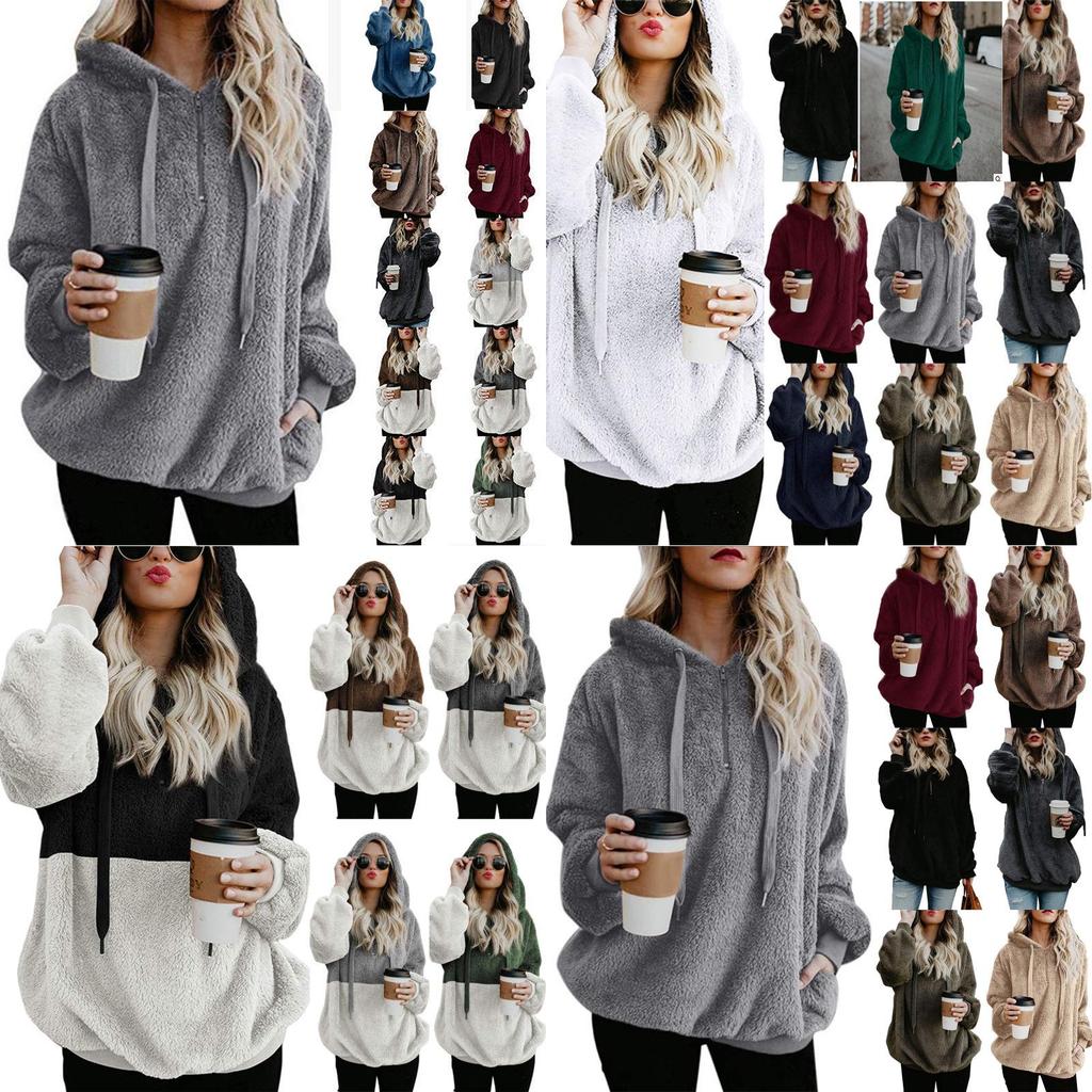 Cozy Fluffy Fur Hoodie For Women With Half-zip For Ultimate Comfort And Warmth