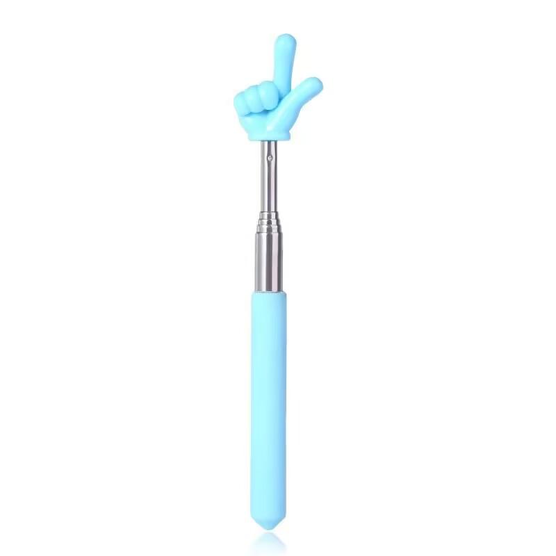 Unisex Retractable Finger Reading Stick Cute Teacher Design Baton for Early Childhood Whip Reading Tool