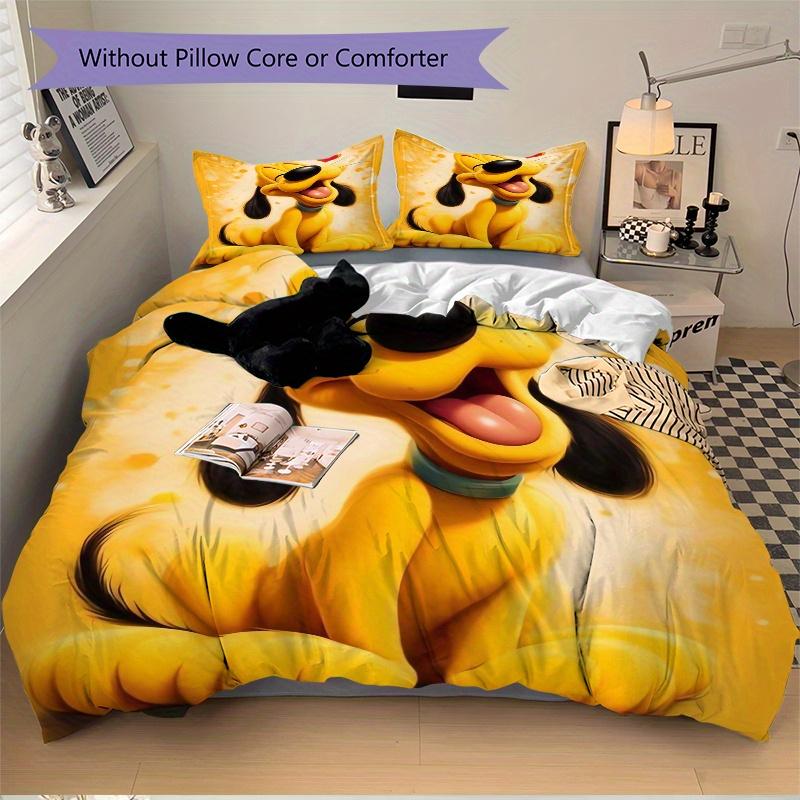 3pcs Pluto Bedding Set - Includes 1 Quilt Cover and 2 Pillowcases, Comfortable Bedding with Stylish Design for Bedroom, Machine Washable - Perfec