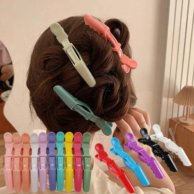 6pcs/set Women Color Hairdressing Clips Variety Styles Alligator Hair Grip Salon Clamp for Salon Styling Hair Accessories