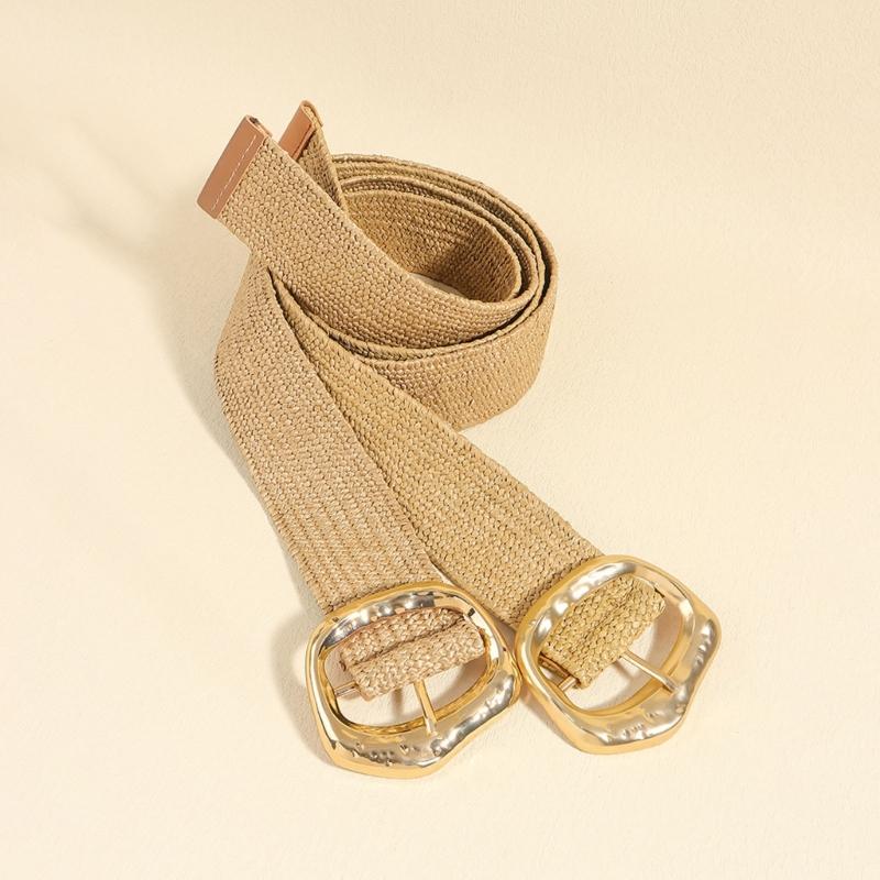 Woven Linen Women Waist Belt Fashion Waist Accessory for Skirts Dresses Bohemian Styles Waist Decoration for Festival