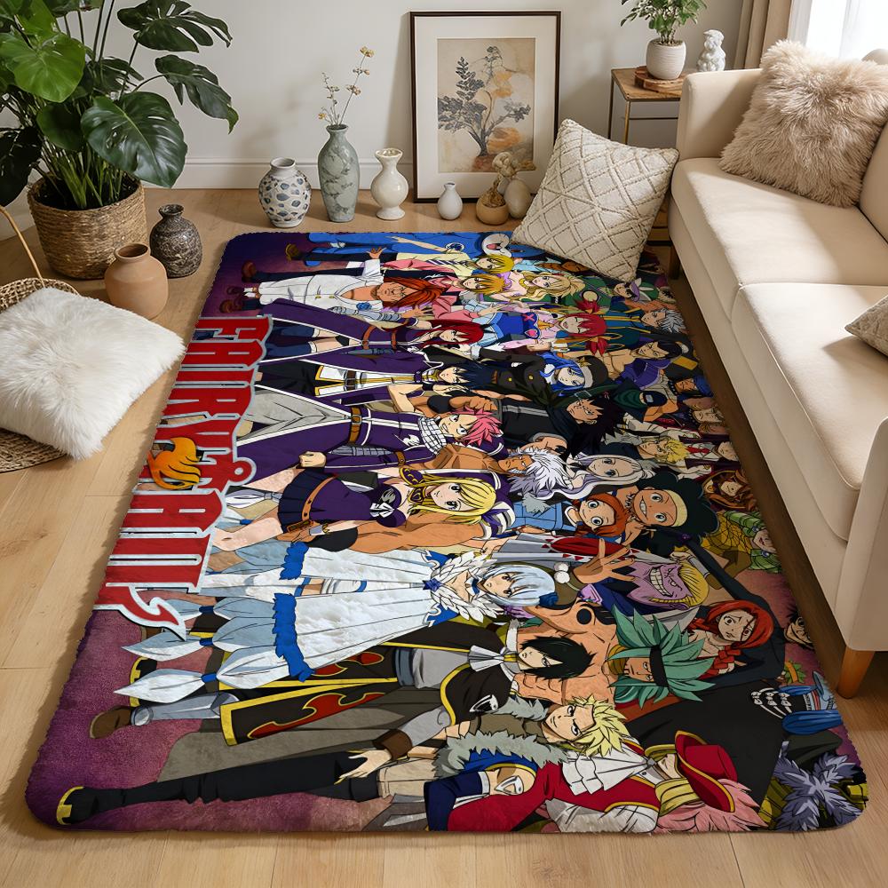 Anime F-FAIRY TAIL Floor Mat Soft Flannel Floor Mat Non-Slip Absorbent Rug For Home Bedroom Bathroom