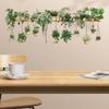 3D Green Plants Wall Stickers Potted Hanging Baskets Vinyl Mural Art Decals for Kitchen Study Living Room Decoration