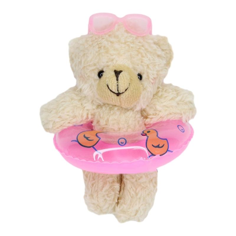 

Cartoon Plush Stuffed Dolls Toy Swimming Circle Bowknot Bear Backpack Pendant Keychain Birthday Gifts for Boys and Girls 1