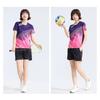 Quick-Dry Ice Silk Sports Set Men Women Breathable Polo Shirt Shorts Badminton Tennis Volleyball Training