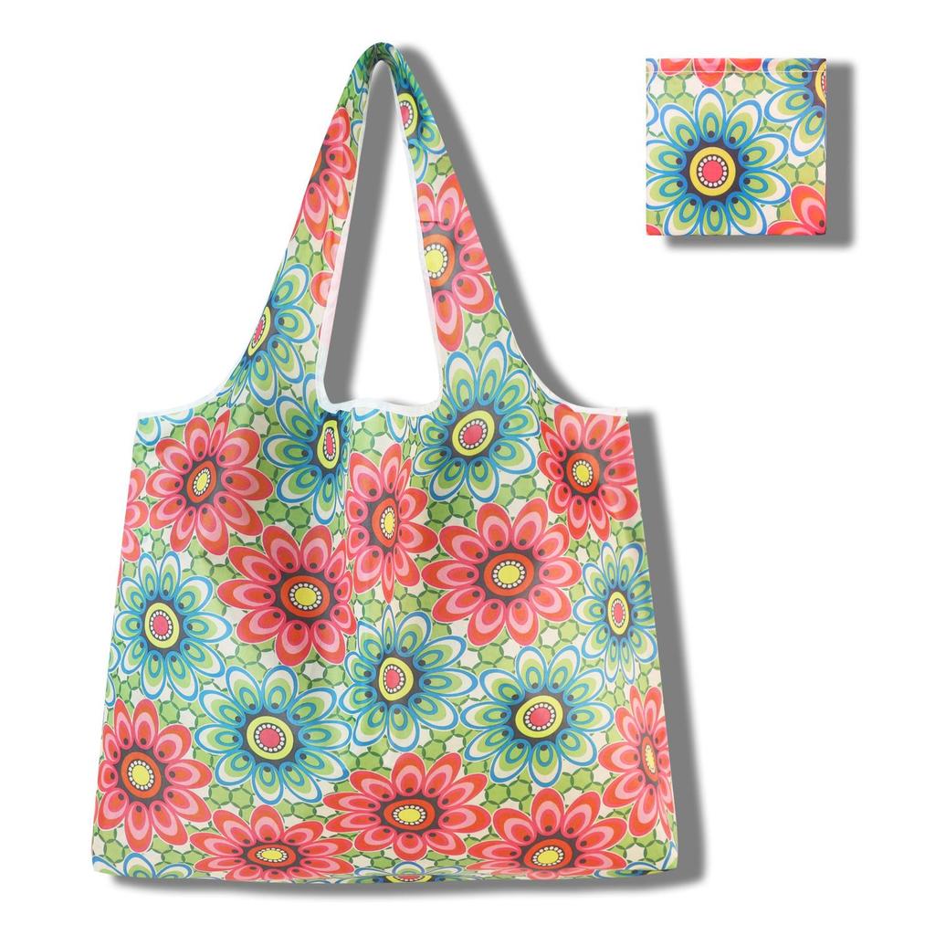 Eco-Friendly Large Capacity Foldable Tote Bag - Creative, Portable, Printed, and In Stock