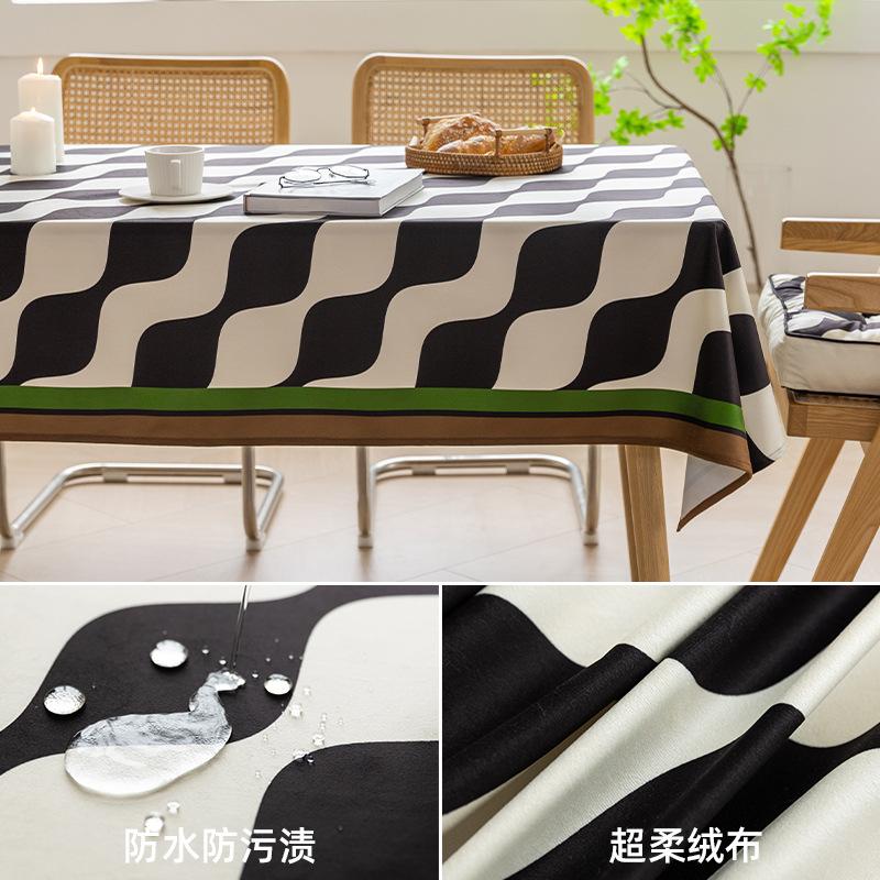 

Modern simple tablecloth waterproof and oil-proof rectangular high-end tablecloth cushion camping picnic table tablecloth as shown in the picture