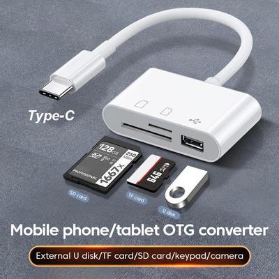 3 in 1 Typ C zu USB 2.0 SD/TF Speicherkartenleser OTG Adapter HUB Datenübertragung für MacBook Kamera Android