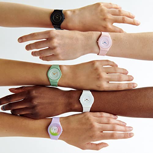 Swatch CARICIA ROSA SKIN Classic Watch, Pink, SS09P100