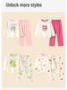 Girls' Soft Cotton Pajama Set - Warm Autumn/Winter Long Johns and Home Wear.