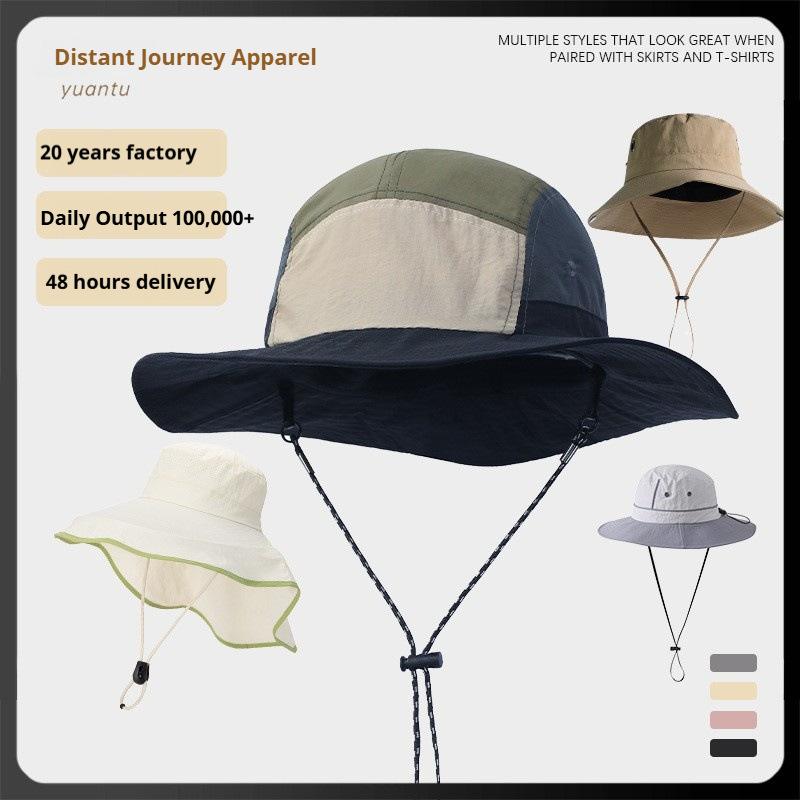 Sun Hats for Men Women Fishing Hat UPF Protection Wide Brim Bucket Hat Breathable Quick-Dry Water Rapellent Outdoor Hiking Beach Travel Summer Hats