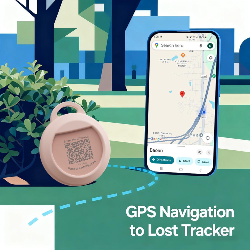 Car GPS Trackers Android Smart Tag for Pixel Samsung Moto Works with Google Find Hub Car Vehicle Rental Security Locating Device