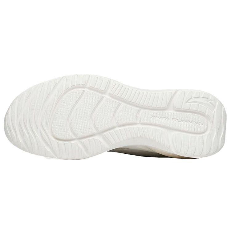 Anta Comfortable Shock Absorbing Wear Resistant Breathable Low Top Running Shoes Women Sneakers White Gray 122245571-2