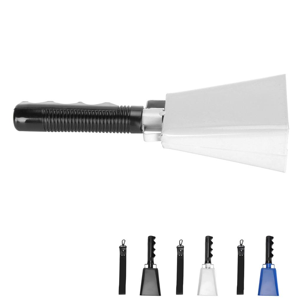 Cow Bell Noise Maker with Handle Loud Cheering Hand Bell Percussion Musical Instrument for Sporting 