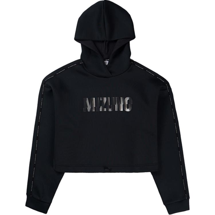 

Mizuno Толстовка женская с капюшоном и длинным рукавом серии Performance с принтом в виде букв, черная J2CC25P2 L