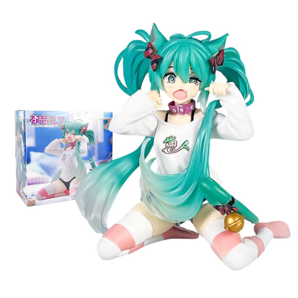 Anime Figure Cherry Blossoms Dress Action Figures Kawaii Swimsuit Vocaloid Pvc Collectible Model Toys Girl Gift