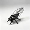 Metal Cicada Figurine Hollow Wing Metal Craft Ornament Mini Desktop Statue Fairy Garden Home Decor Art Collectible Party Gifts