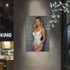 ```text Metal Wall Art Decor, Sexy Lady Sign 11.8x7.8 Inch Waterproof Iron Poster for Home Bar Living Room Bathroom Halloween D