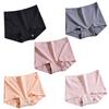 Women Panties Graphene Crotch Stretchy High Waist Tummy Tightening Solid Color Anti Exposure Briefs for Daily Wear