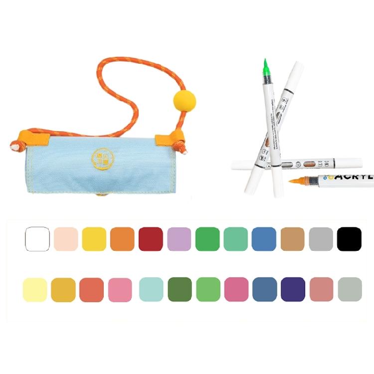 

Kids Safe Double Ended Acrylic Marking Penswith Easy Carry Roll Up Case 12/18/24 Bright Color Art Pen For Crafting