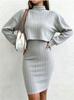 Europe, America 1116 Autumn and Winter New Hip-wrapped Long-sleeved Turtleneck Skirt Fashionable and Elegant Sexy Suit Skirt