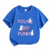 Kids Boys Girls 100% Cotton Crew Neck Short Sleeve T-Shirt,