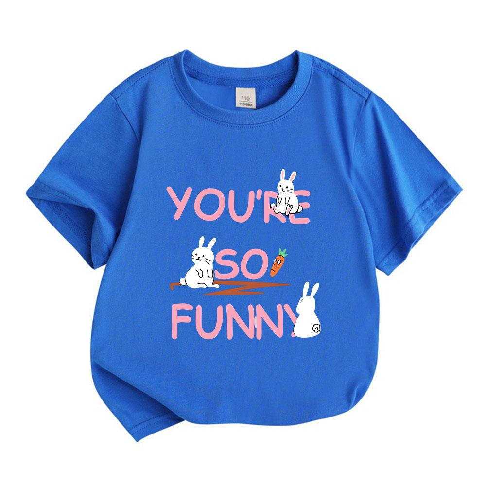 Kids Boys Girls 100% Cotton Crew Neck Short Sleeve T-Shirt,